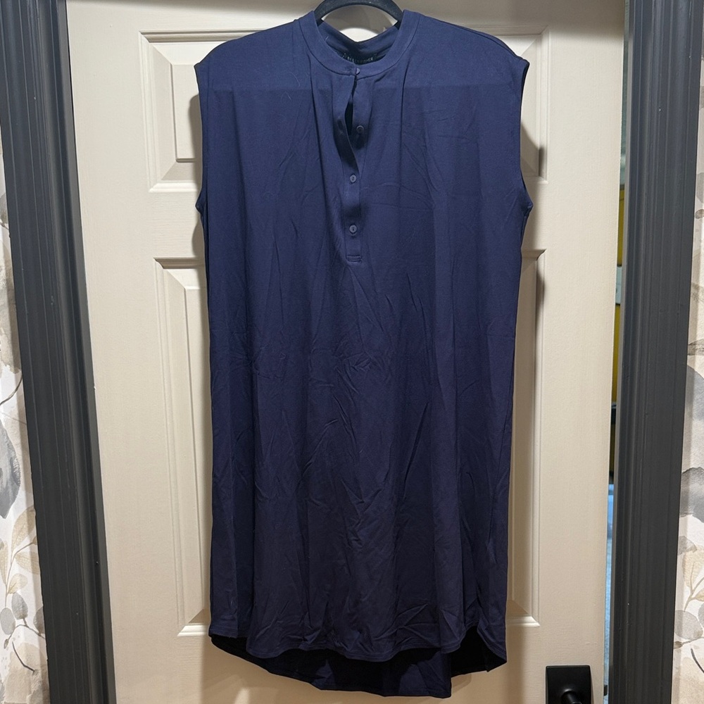 Sleeveless Navy Blue Eileen Fisher Dress